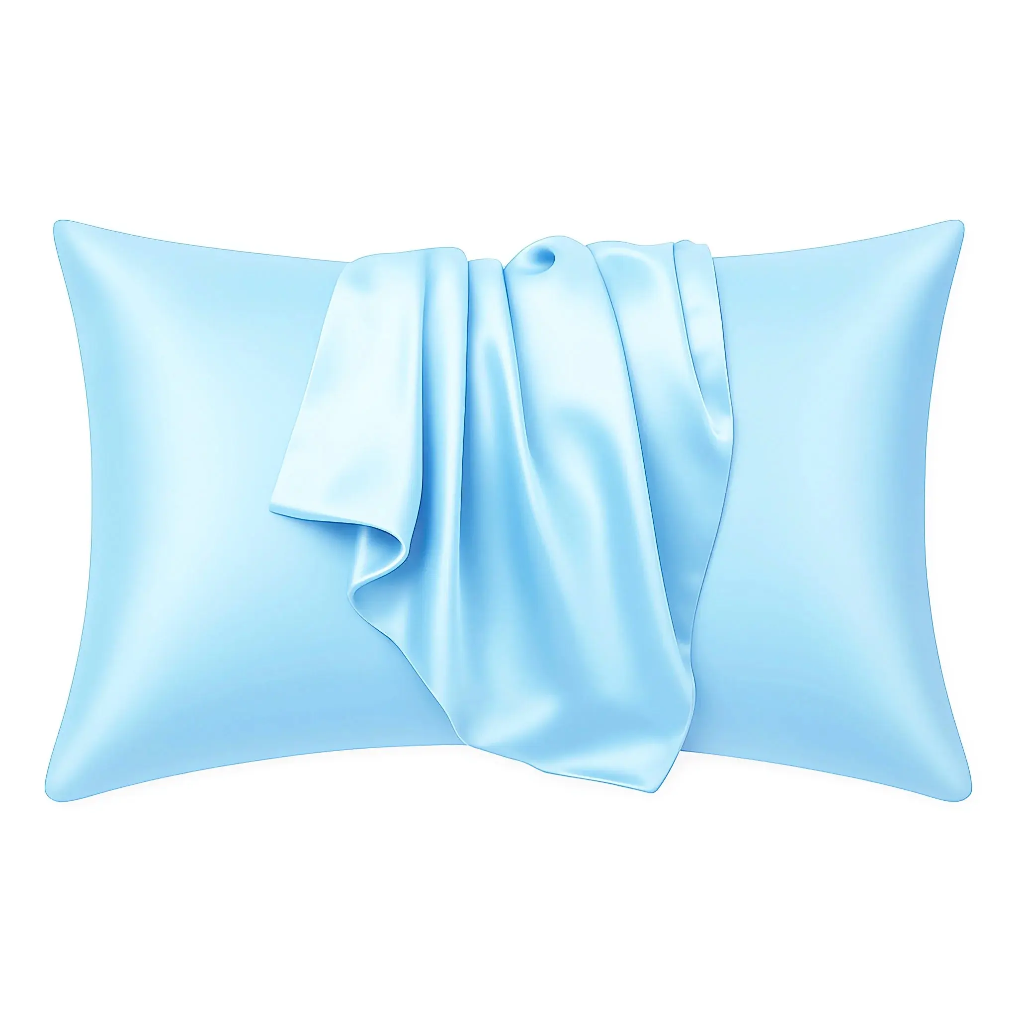 Silky Satin Pillowcase Light Blue