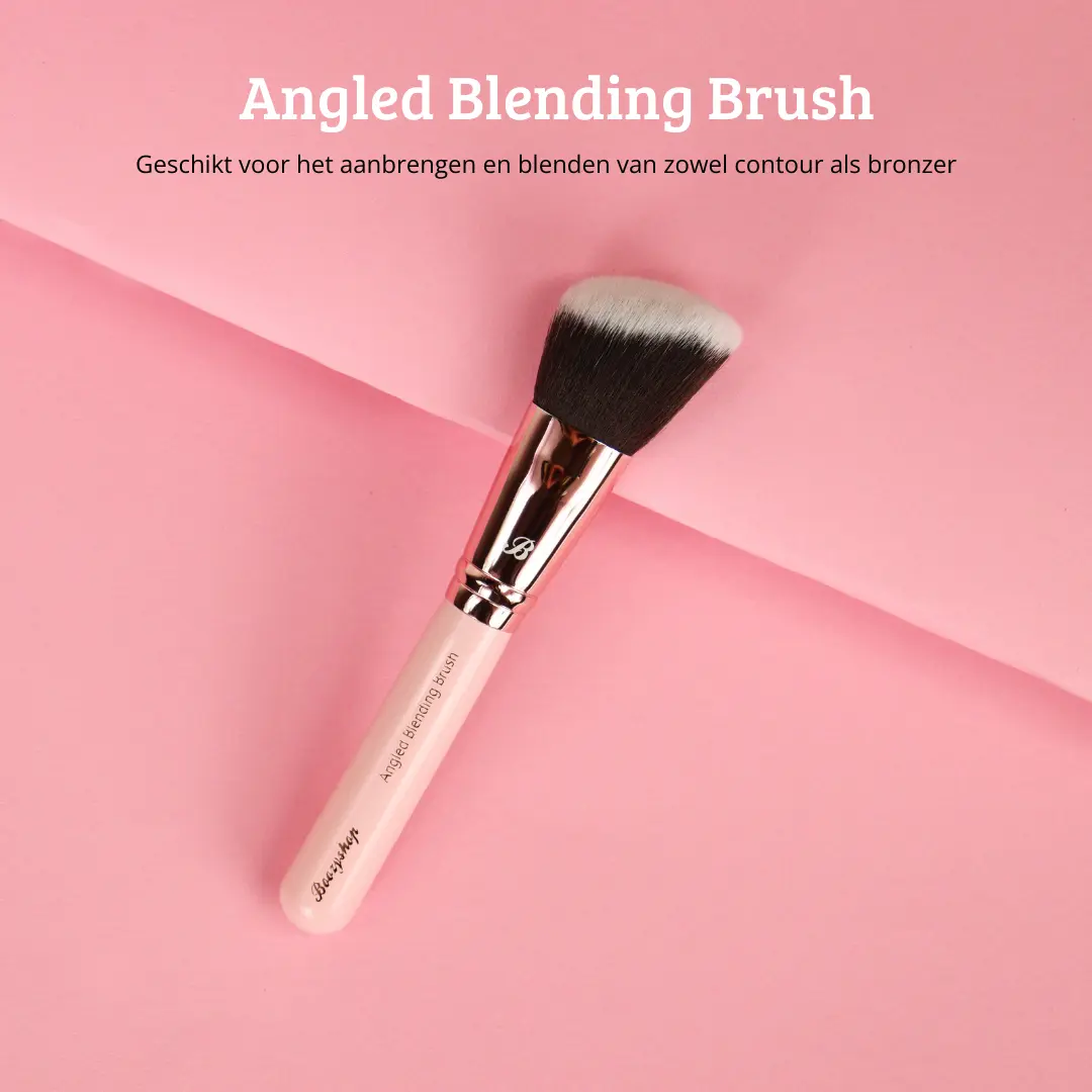 Pink & Rose Gold Angled Blending Brush - Image 2
