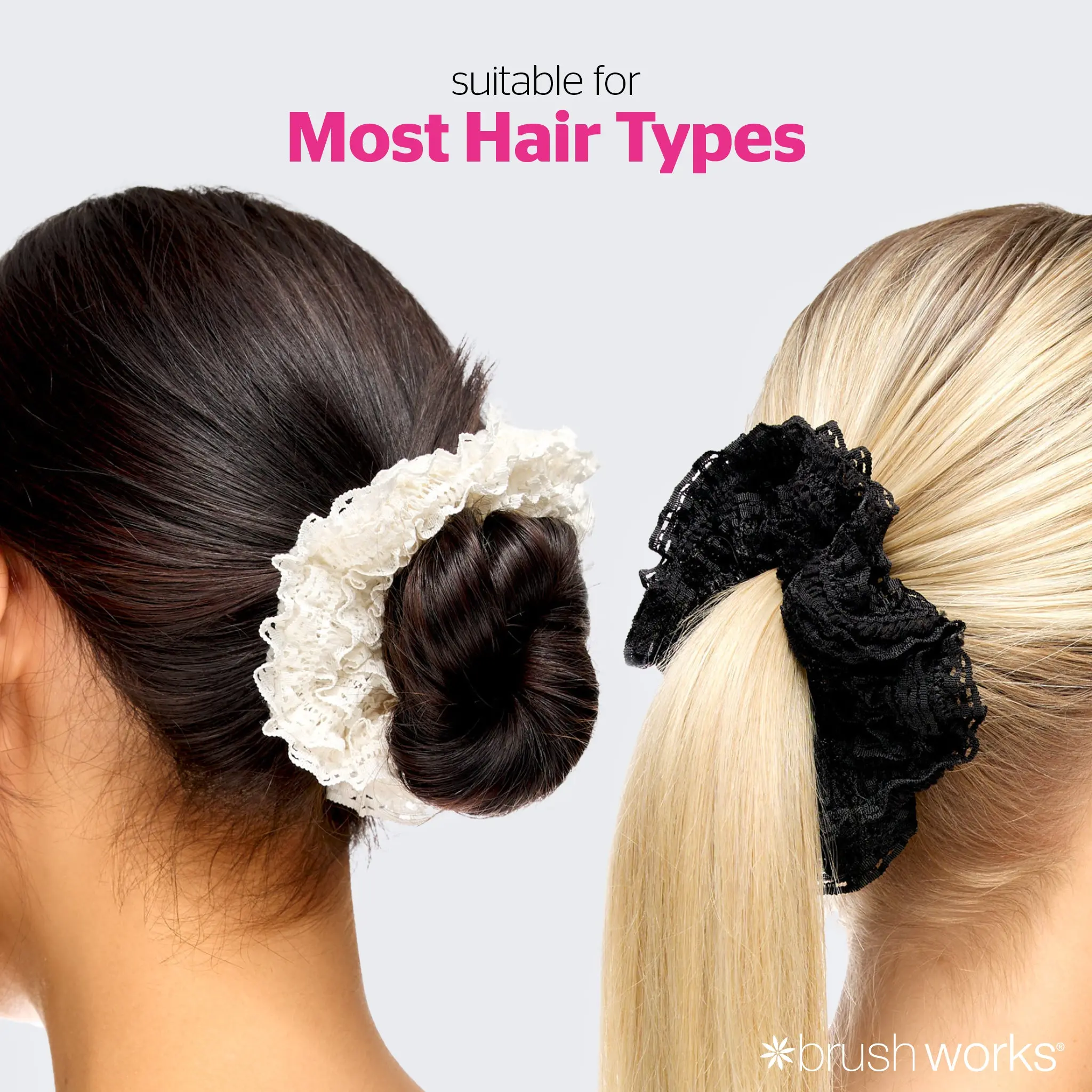 Lace Scrunchies Black & White - Image 2