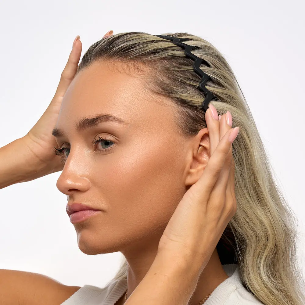 Neutral Zig Zag Headbands Set Matte - Image 3