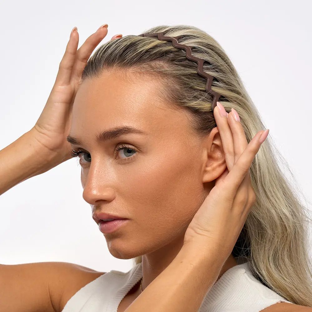 Neutral Zig Zag Headbands Set Matte - Image 5