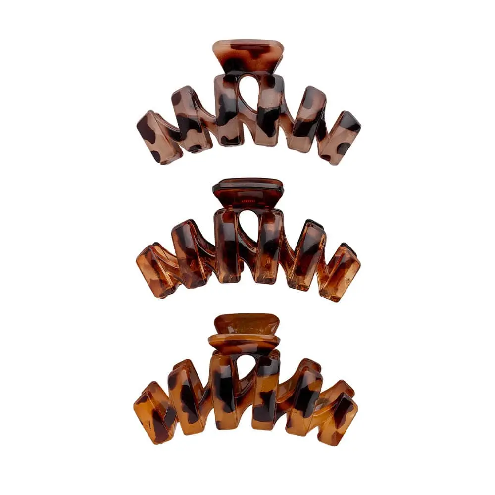 Tortoiseshell Claw Clips 3 Pack
