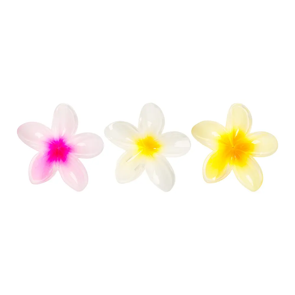 Tropical Flower Claw Clips 3 Pack