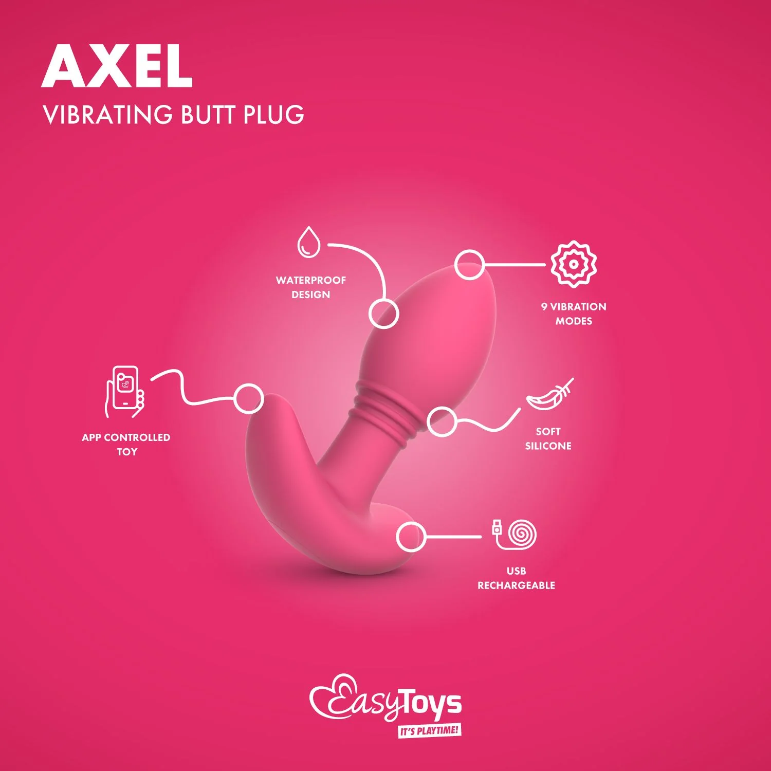 EasyConnect Vibrerende Buttplug Axel AppControlled - Image 7