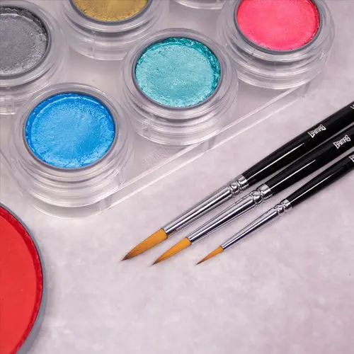 Face Paint Brush Set Round 2/4/6 - Image 2