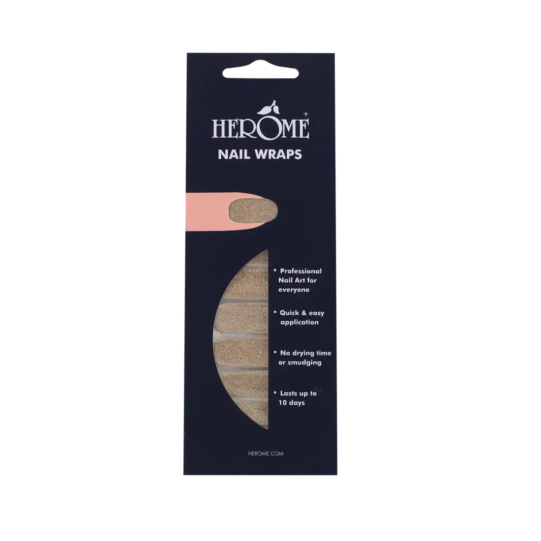Nail Wraps Golden Glitter