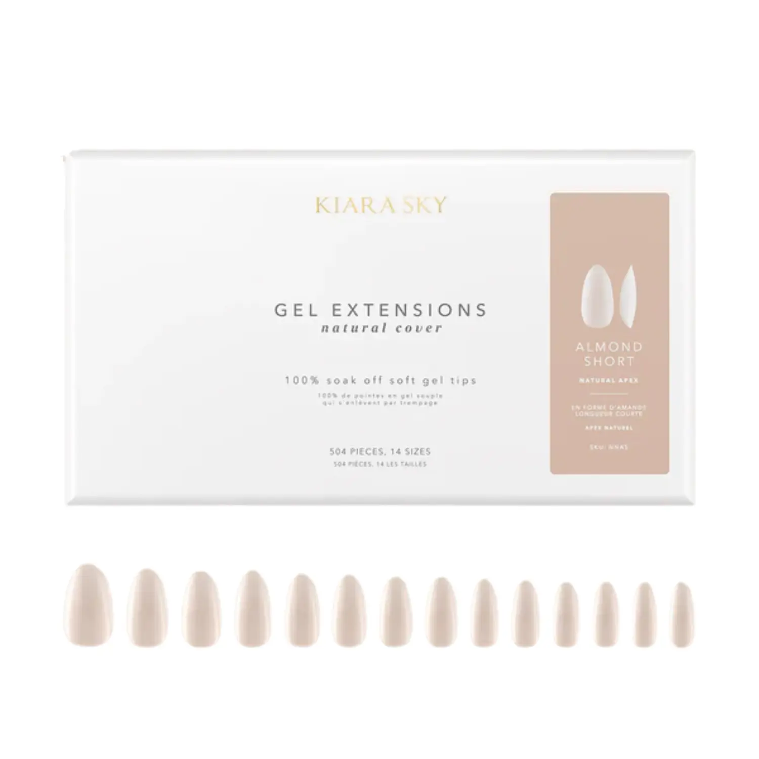 Natural Gel Extensions Almond Short