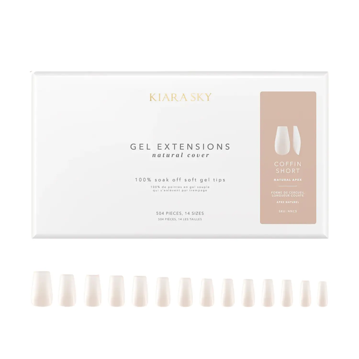 Natural Gel Extensions Coffin Short