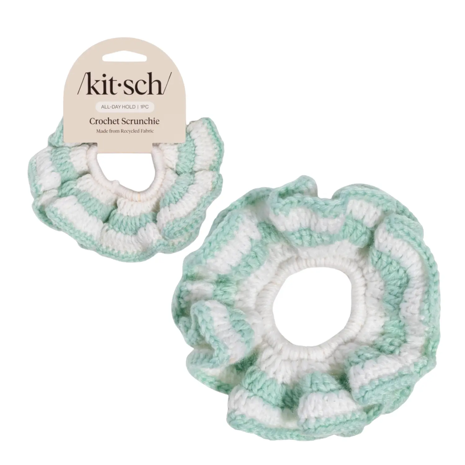 Crochet Scrunchie Seafoam Blue