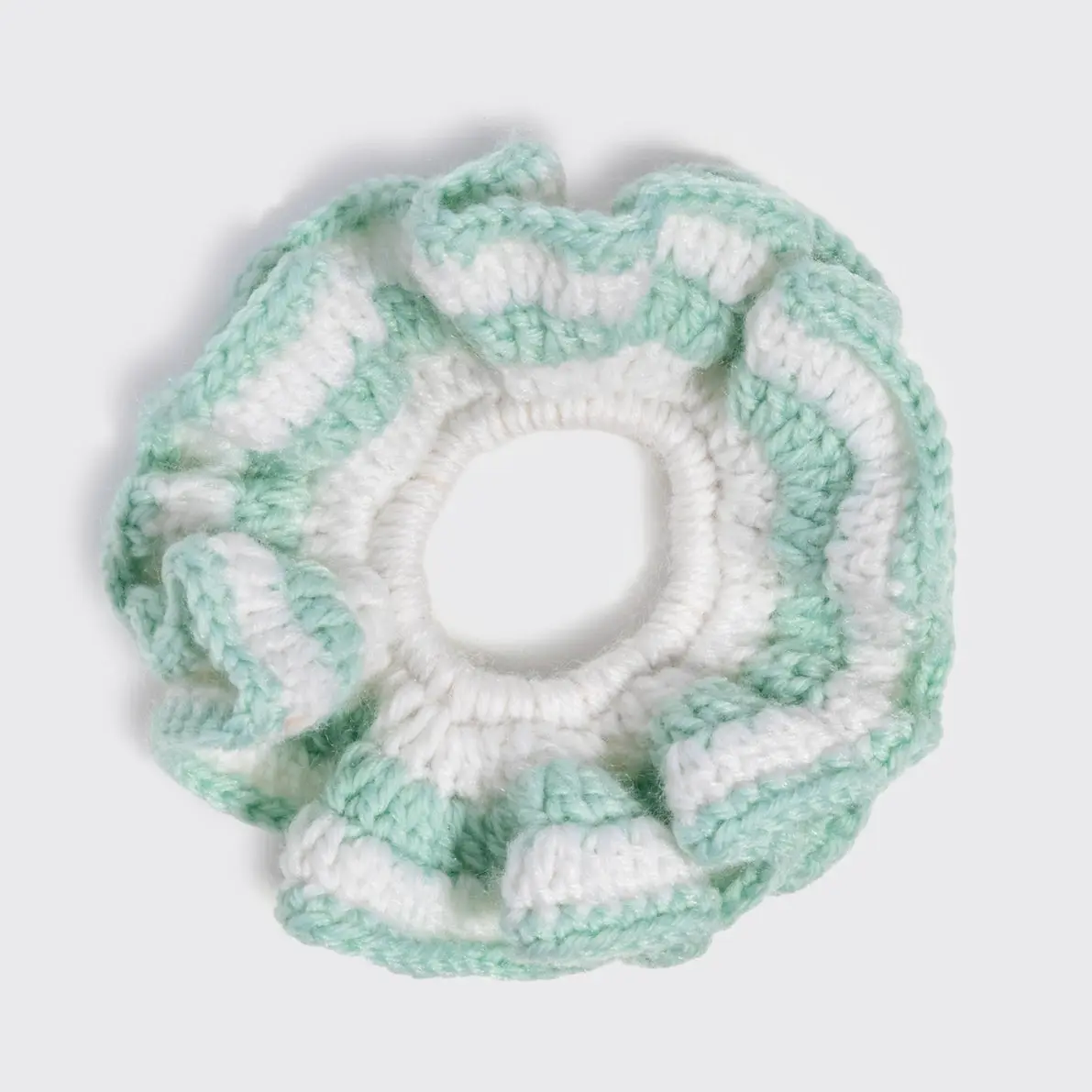 Crochet Scrunchie Seafoam Blue - Image 3