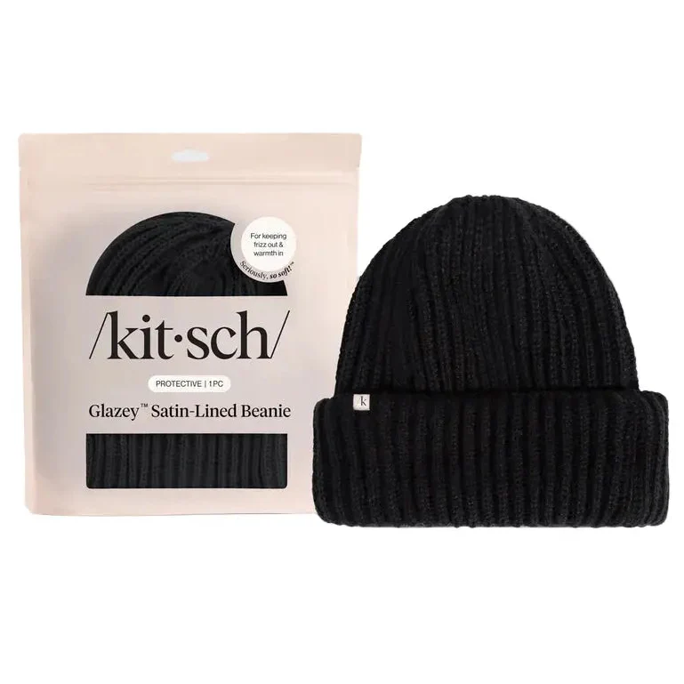 Glazey™ Satin Lined Beanie Black