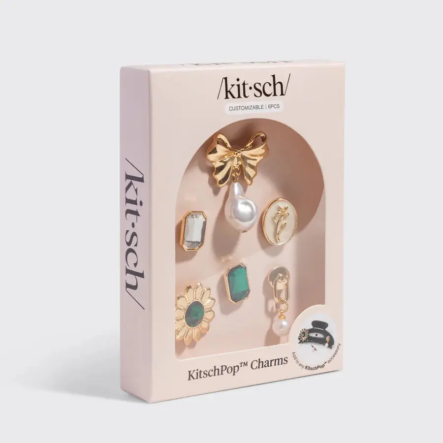 Kitschpop Charms 6pc Set Vintage Emerald - Image 4