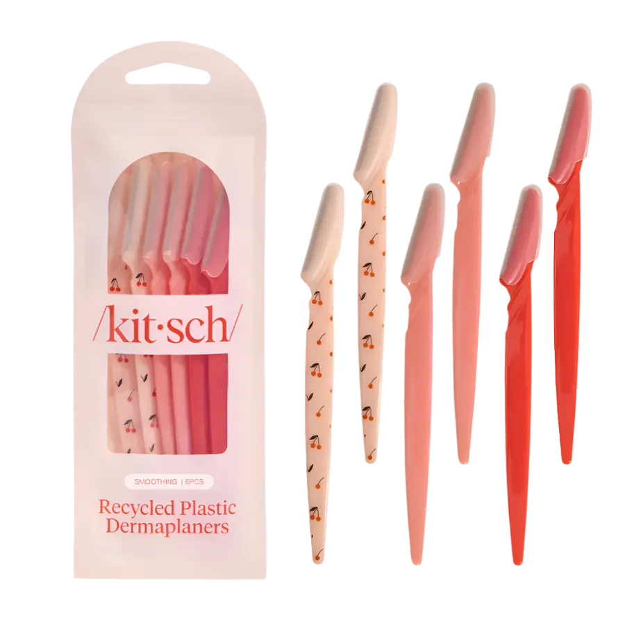 Recycled Plastic Dermaplaners 6pc Set Assorted Cherry Blossom