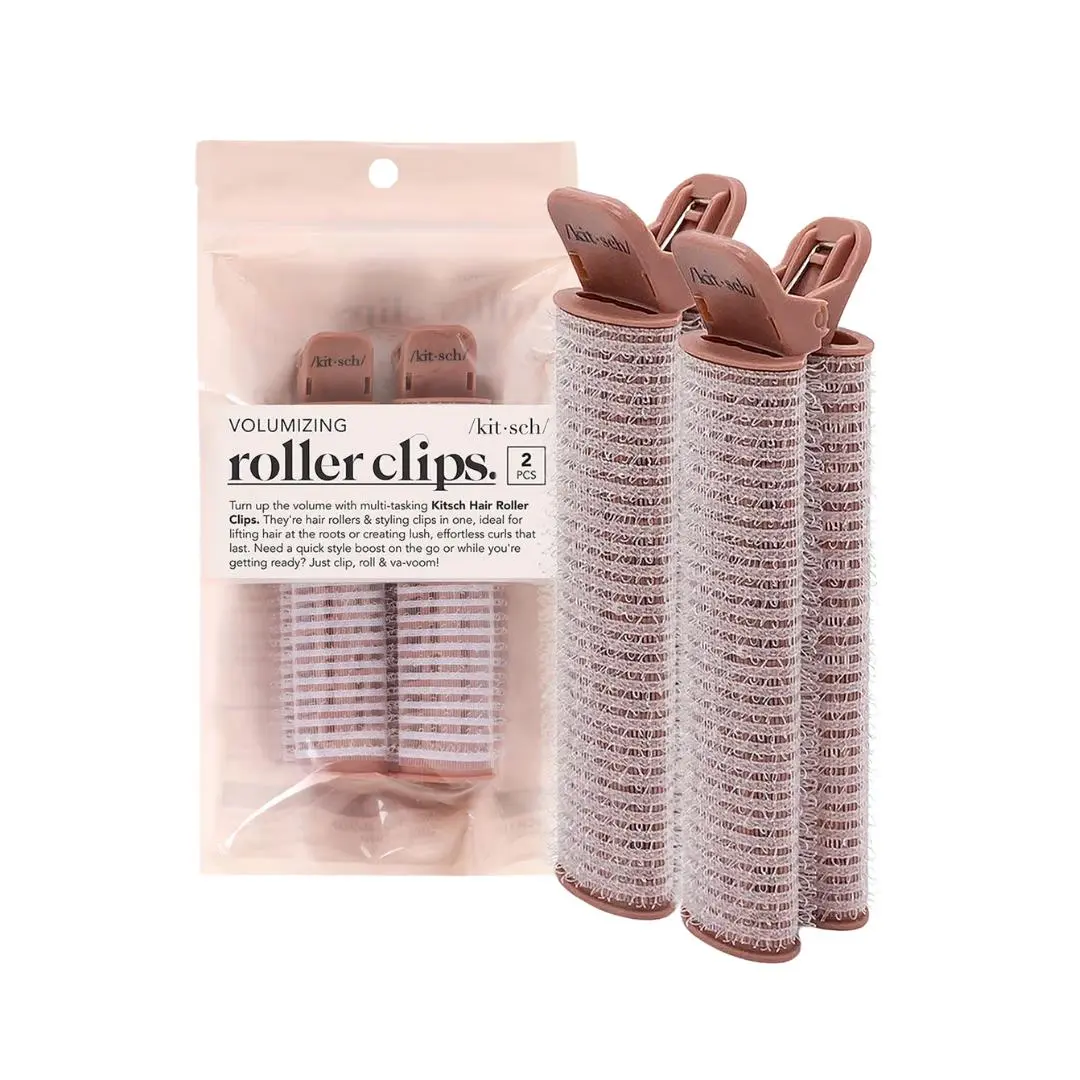 Recycled Plastic Volumizing Roller Clips Terracotta