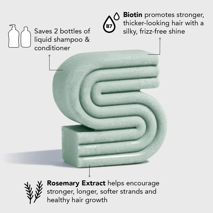 Rosemary & Biotin Volumizing Solid Shampoo Bar - Image 3