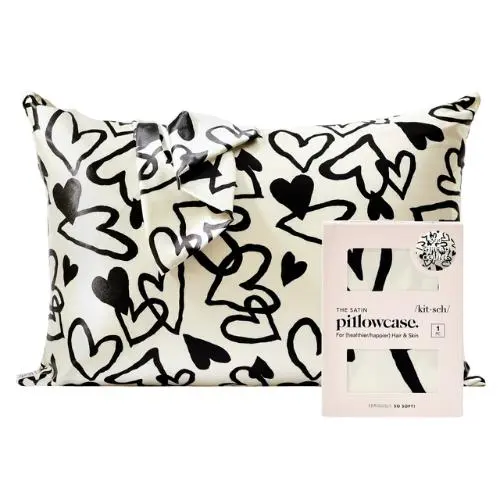 Satin Pillowcase Hearts