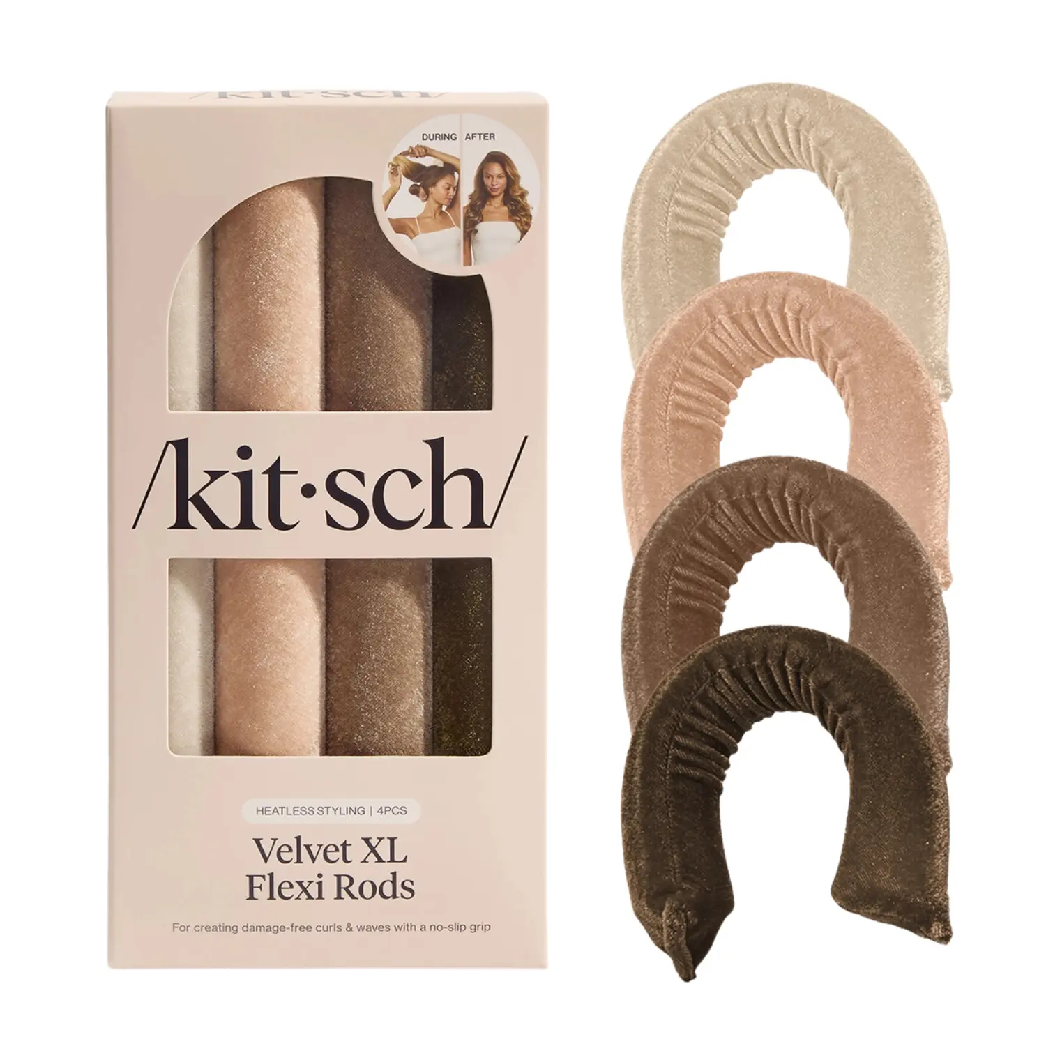 Velvet Xl Flexi Rods 4pc Set Eucalyptus