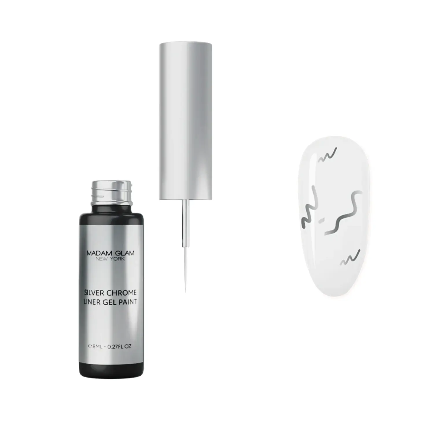 Chrome Liner Gel Paint Silver