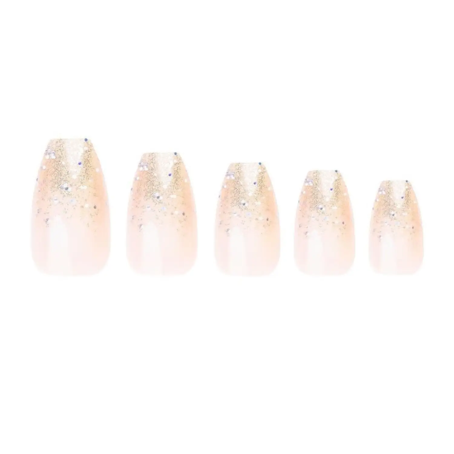 Coffin Moonlight Ombre Nails