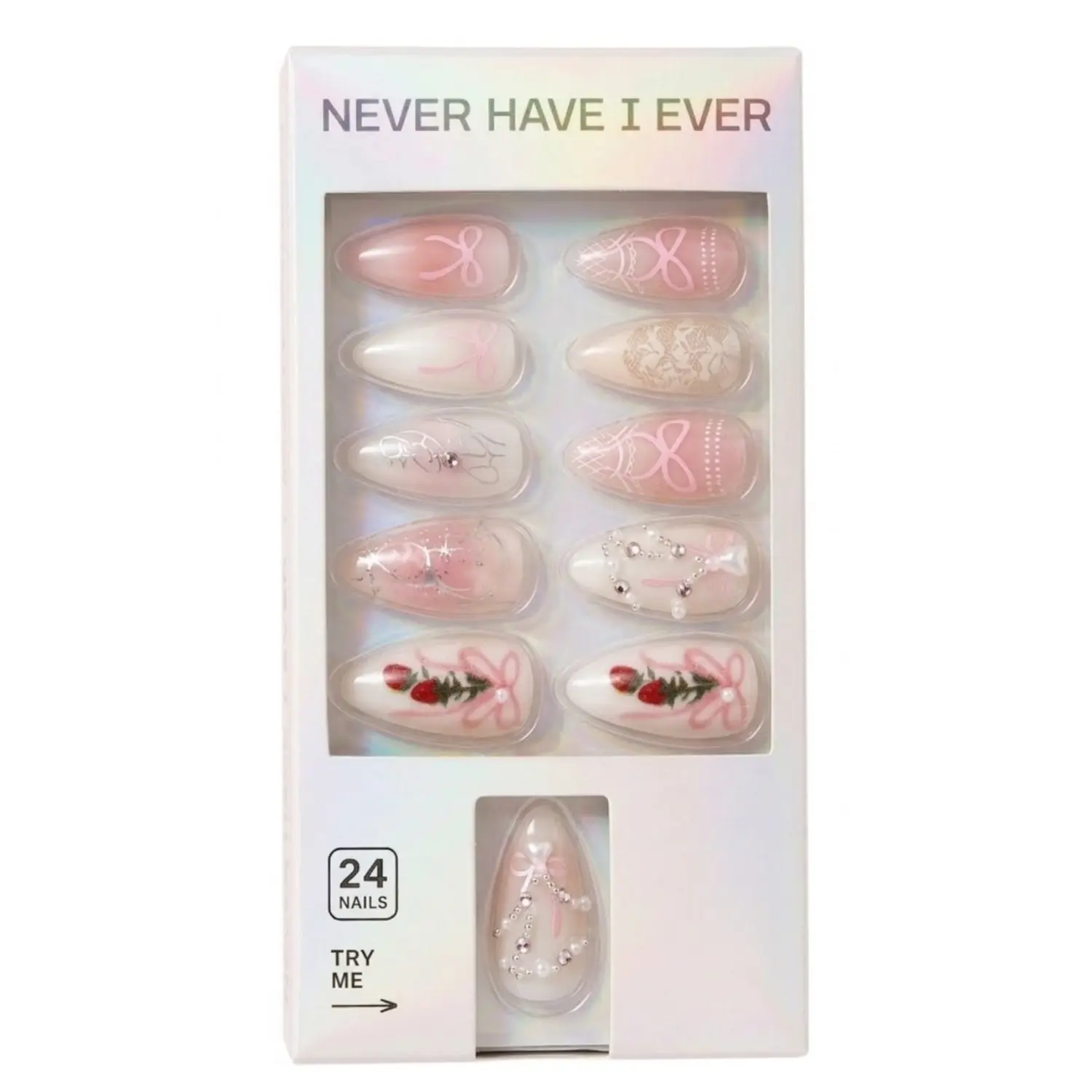 Press-On Nails Strawberries N Crème
