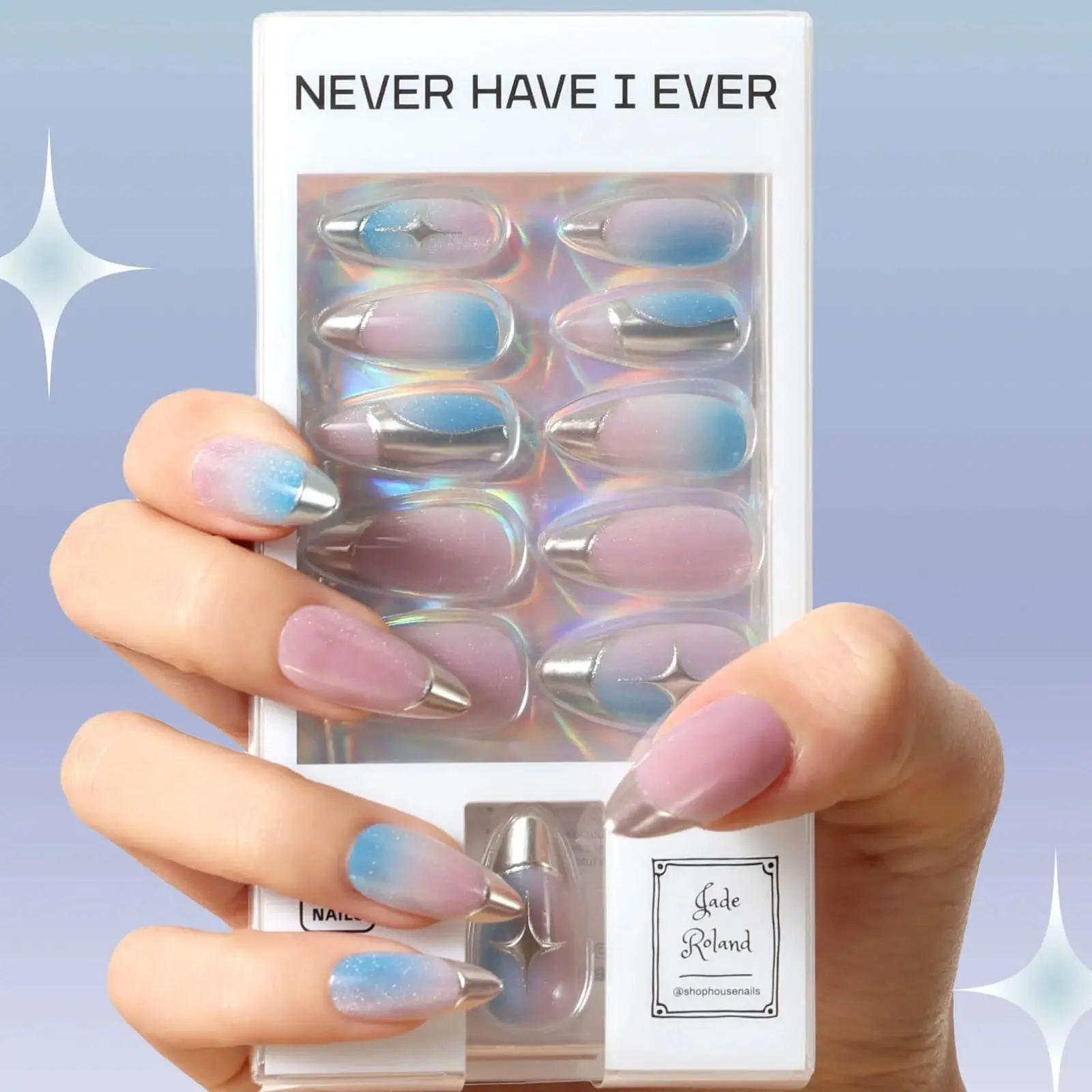 Press-On Nails Titanium Jelly - Image 4