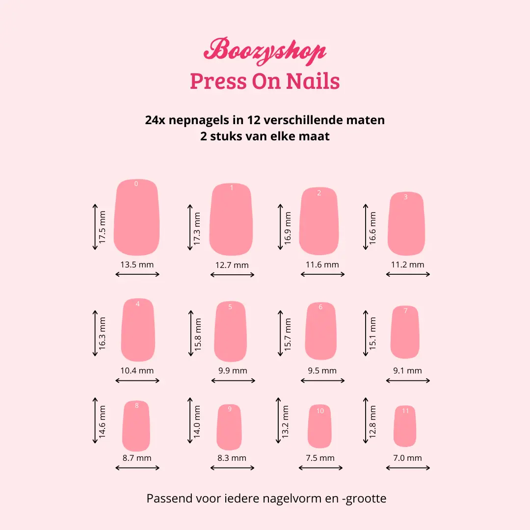 Press On French Nails Black /  Pink - Image 5