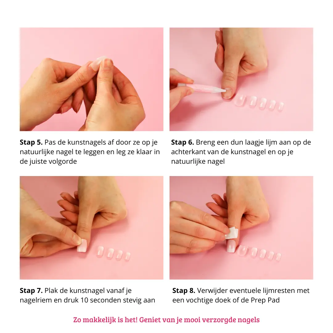 Press On French Nails Blue Waves - Image 7