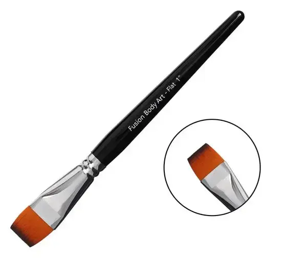 Professional Face Paint Brush 1 Inch Flat