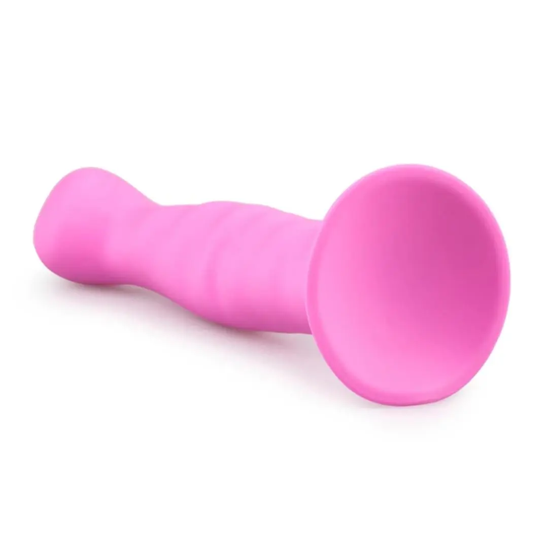 Silicone Dildo with Suction Cup Pink - Image 3