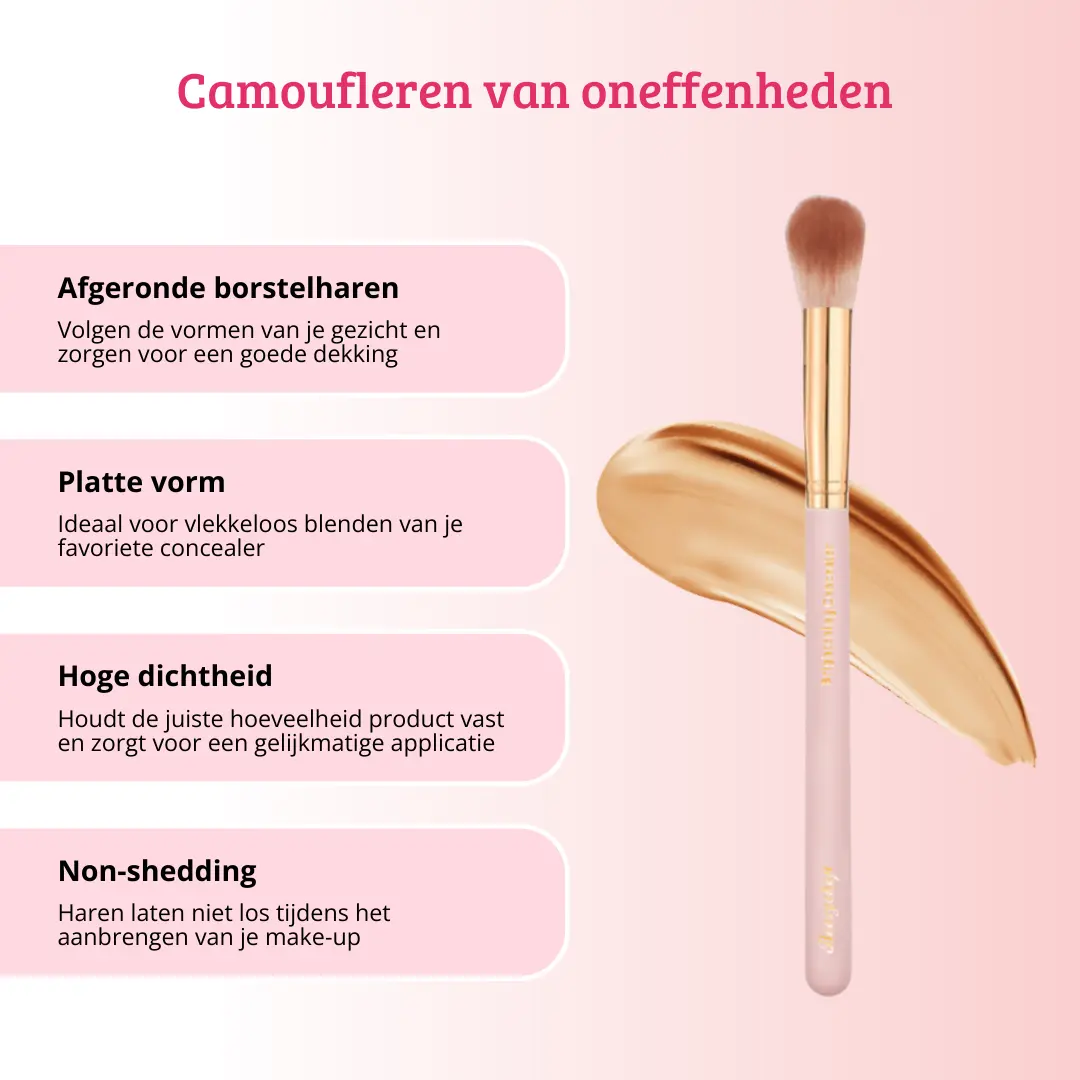 Soft Pink & Gold Brightening Concealer Brush - Image 3