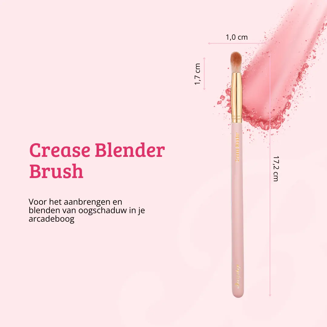 Soft Pink & Gold Crease Blender Brush - Image 7