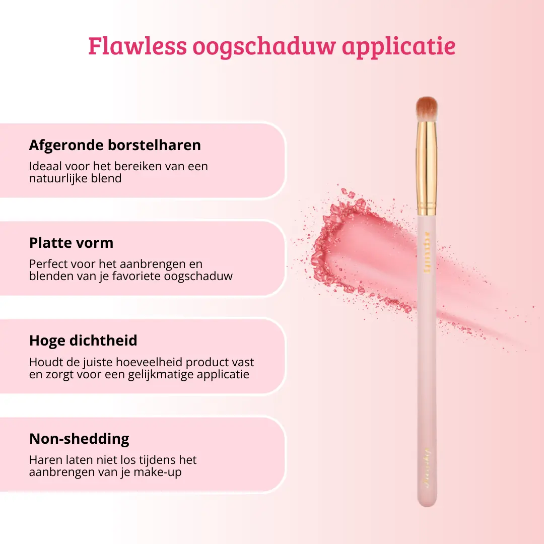 Soft Pink & Gold Eyeshadow Brush - Image 3