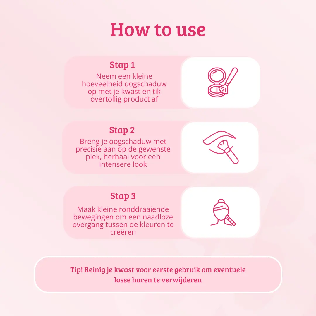 Soft Pink & Gold Eyeshadow Brush - Image 5