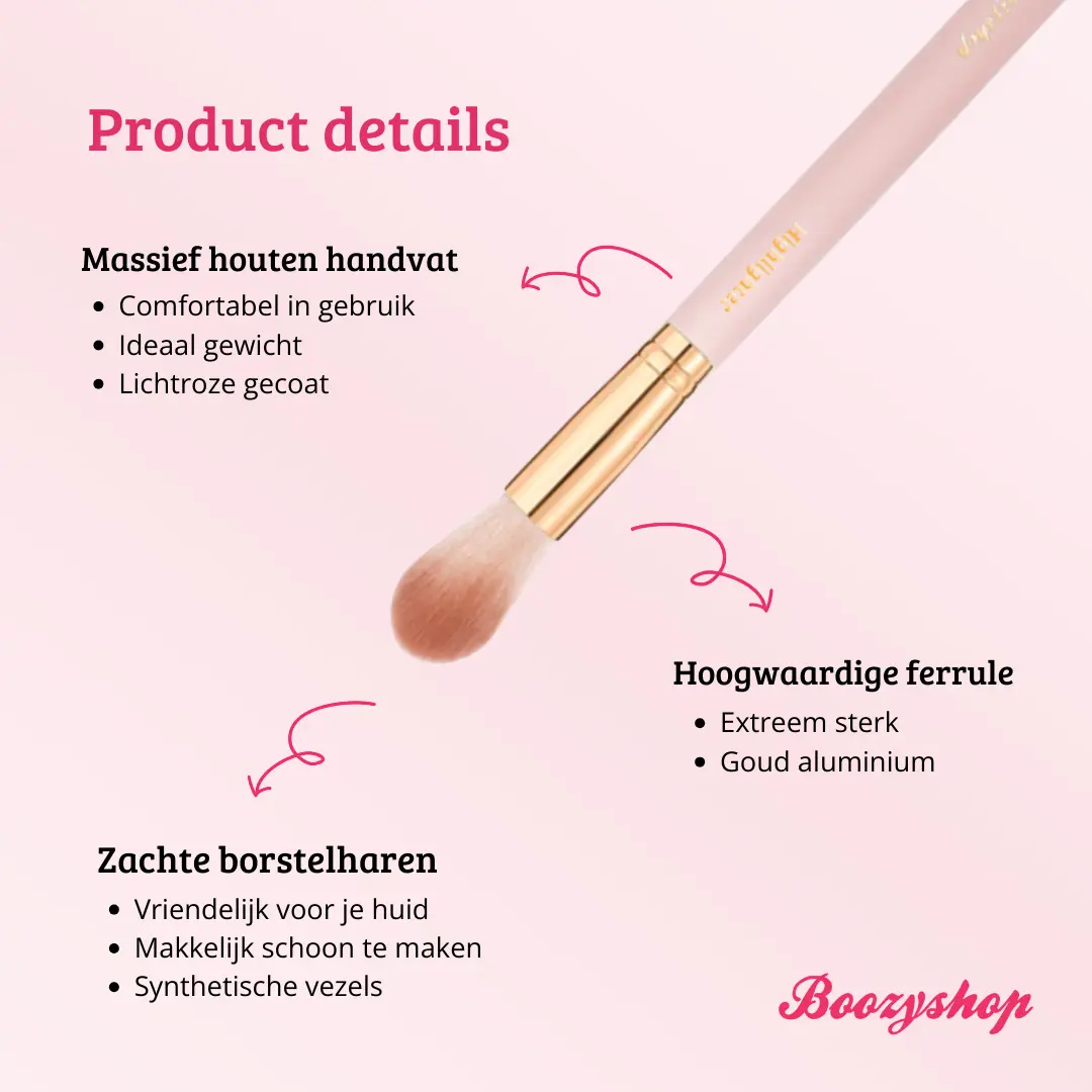 Soft Pink & Gold Highlighter Brush - Image 4