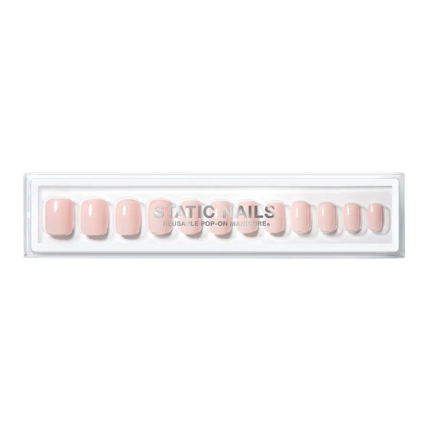 Reusable Pop-On Manicure Milky Pink Square