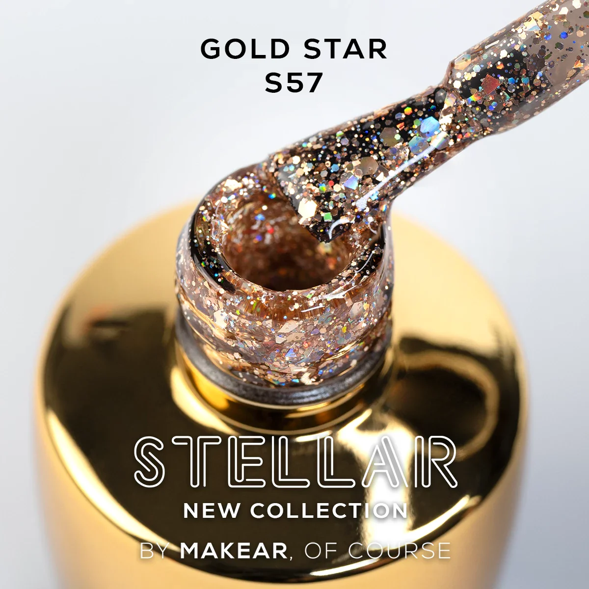UV Gel Polish S57 Gold Star - Image 4