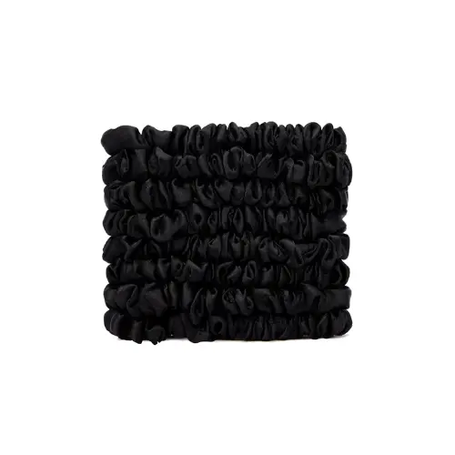 Small Satin Scrunchies Black