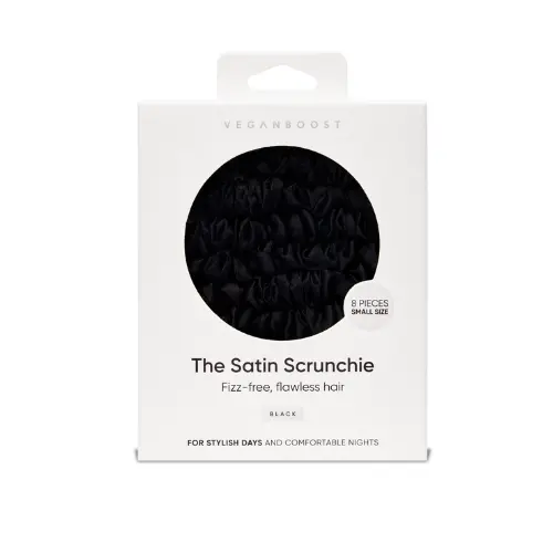 Small Satin Scrunchies Black - Image 2